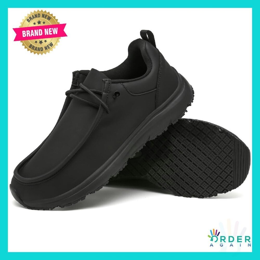 Non Slip Waterproof Work Loafers Slip On Comfort Professional Safety Shoes